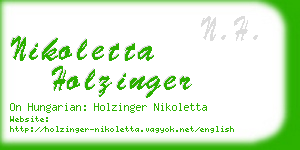 nikoletta holzinger business card